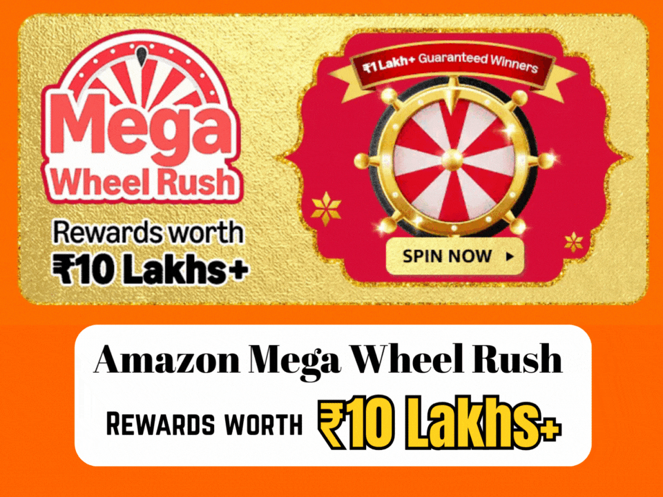 Amazon Mega Wheel Rush: Rewards worth ₹10 Lakhs+