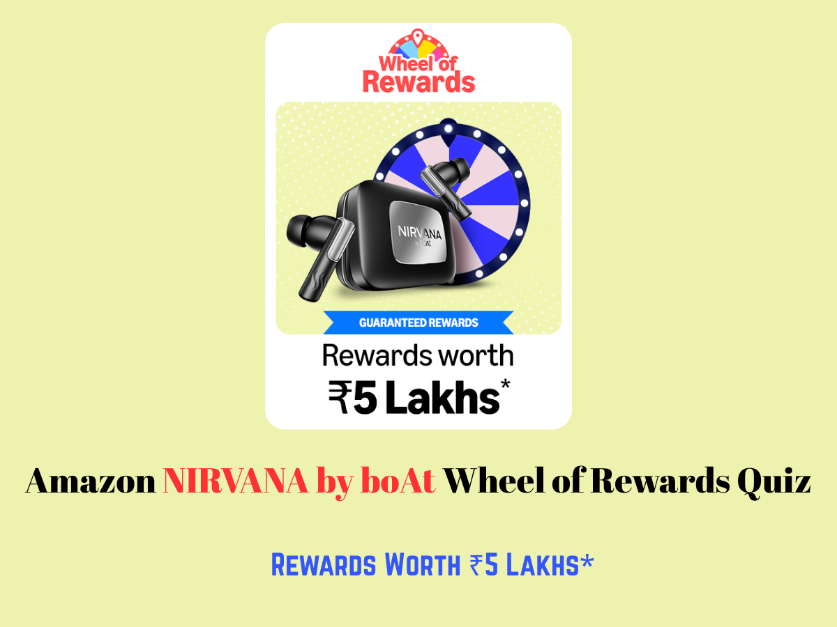 Amazon boAt Wheel of Rewards Quiz: Rewards worth ₹5 Lakhs