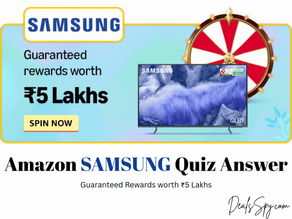 Amazon SAMSUNG Quiz: Guaranteed rewards worth ₹5 Lakhs
