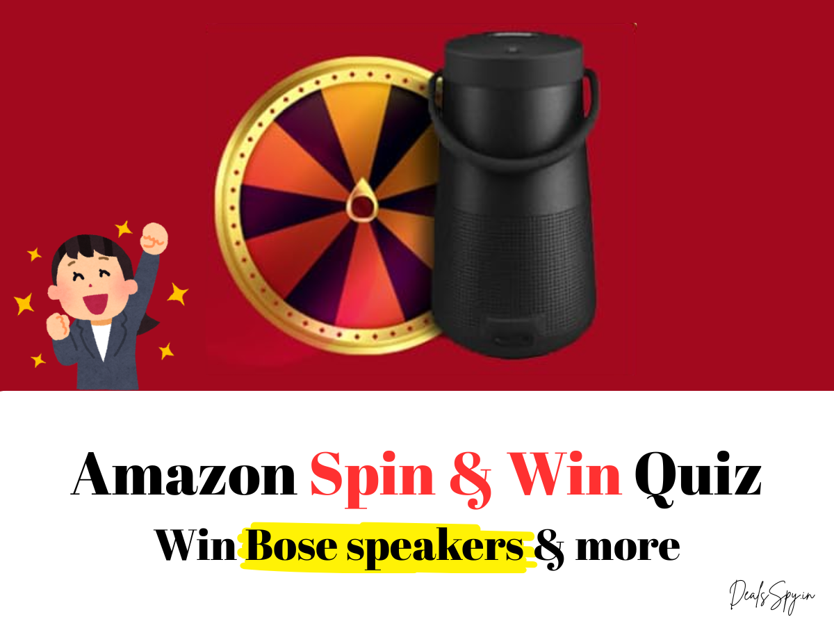 Amazon Spin & Win Quiz: Win Bose speakers & more.