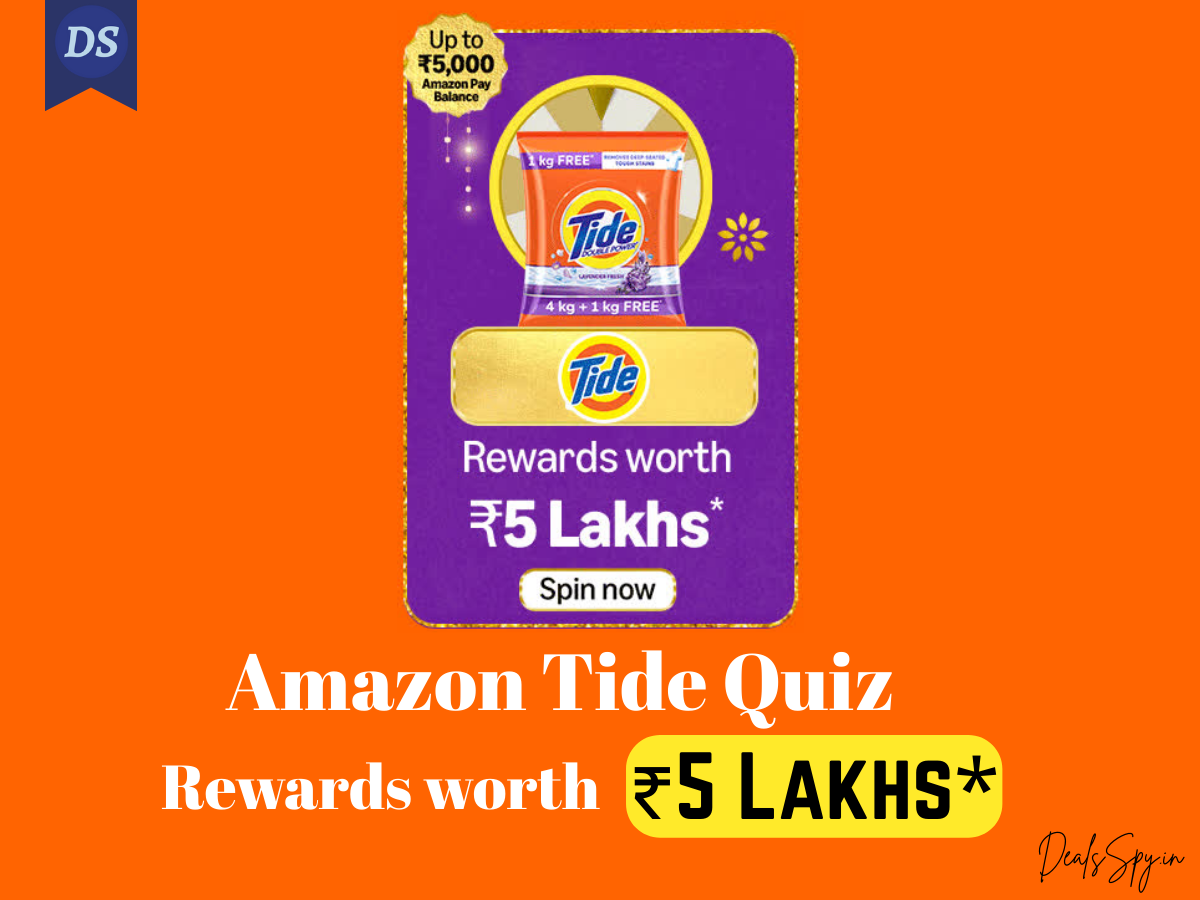 Amazon Tide Quiz: Rewards worth ₹5 Lakhs & more
