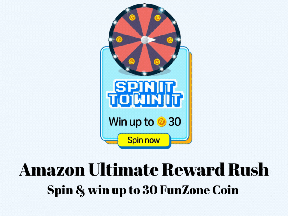 Amazon Ultimate Reward Rush Quiz: Spin & win up to 30 FunZone Coin
