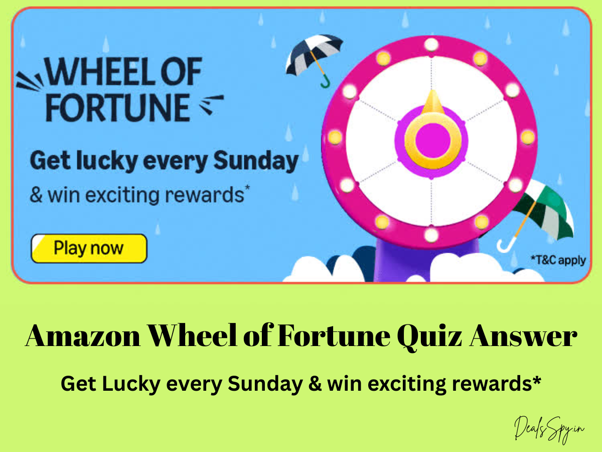 Amazon Wheel of Fortune Quiz: Get Lucky every Sunday & win exciting rewards & more