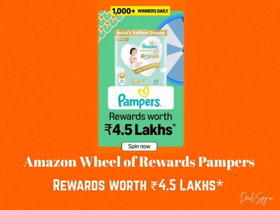 Amazon Wheel of Rewards Pampers Quiz: Rewards Worth ₹4.5 Lakhs & more